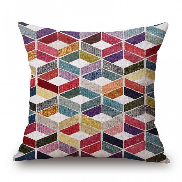 Kolorowa poduszka dekoracyjna we wzory