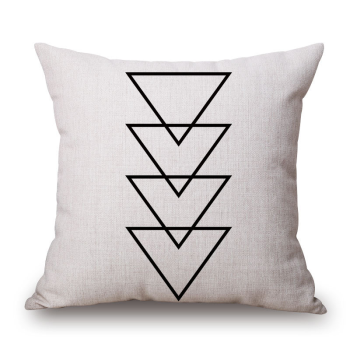 Poduszka w geometryczny wzór styl skandynawski czarno biała minimalizm loftowy industrialny grunge