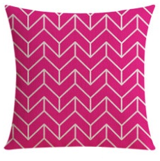 Poduszka dekoracyjna różowa geometryczny wzór nowoczesna 