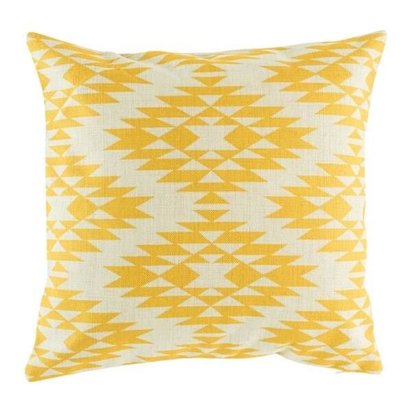 Żółta poduszka dekoracyjna Aztec