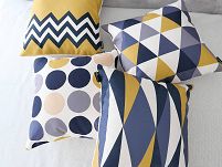 Poduszki dekoracyjne w nowoczesne wzory geometryczne