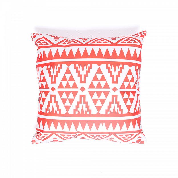 Czerwona poduszka dekoracyjna Aztec