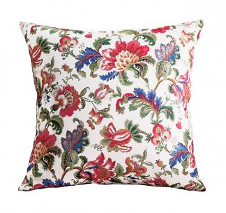 Poduszka dekoracyjna vintage w kwiaty czerwona