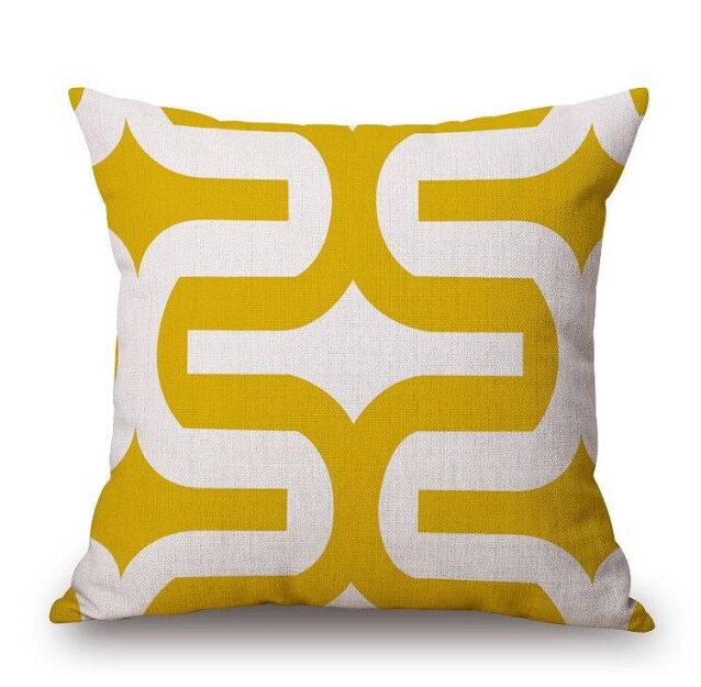 Elegancka poduszka dekoracyjna w kolorze żółtym