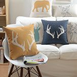 Poduszki dekoracyjne jeleń rogi w stylu skandynawskim poszewki 