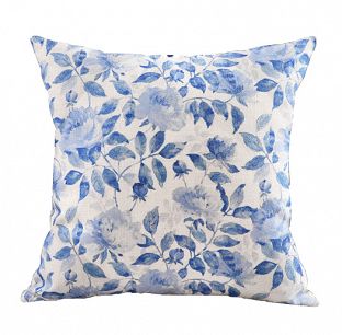 Poduszka dekoracyjna hampton Niebieskie kwiaty