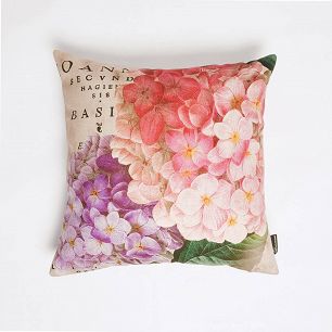 Poduszka dekoracyjna w kwiaty - Hortensja