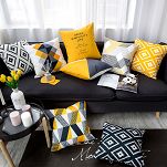 Poduszki dekoracyjne - zestaw na czarną kanapę