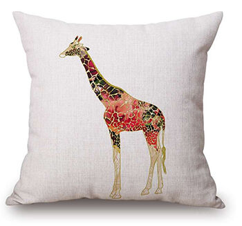 Poduszka żyrafa kolorowa styl jungle boho etno dla dzieci egzotyczna tropikalna